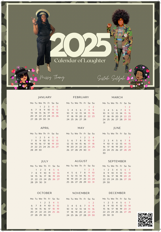 Sistah & Missy “2025 Calendar of Laughter" (Wall Poster)